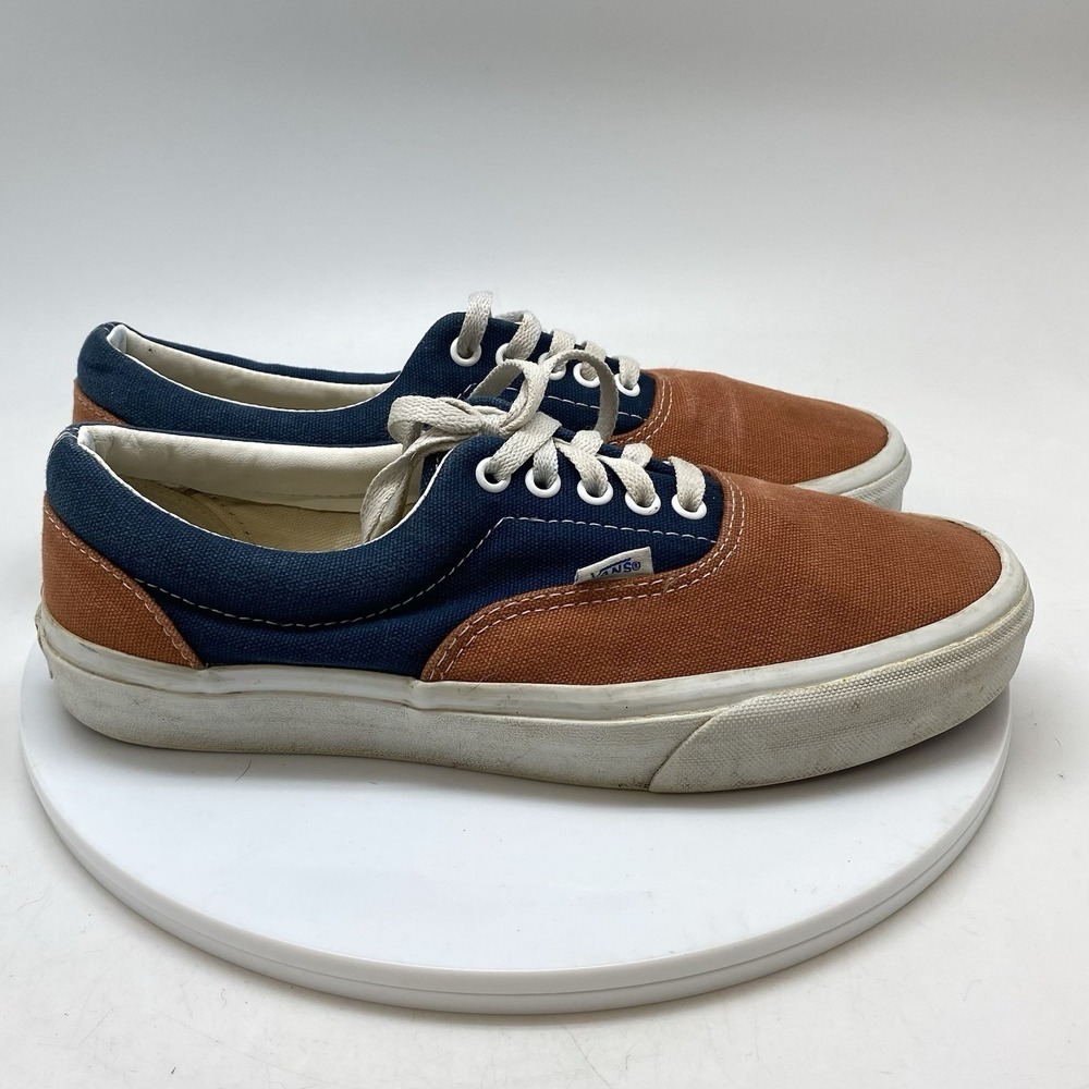Vans Sneakers Mens 9 Womens 10.5 Era TB4R Blue Orange Canvas Skate Casual‎ Shoes